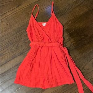Coral Billabong Romper 🧡